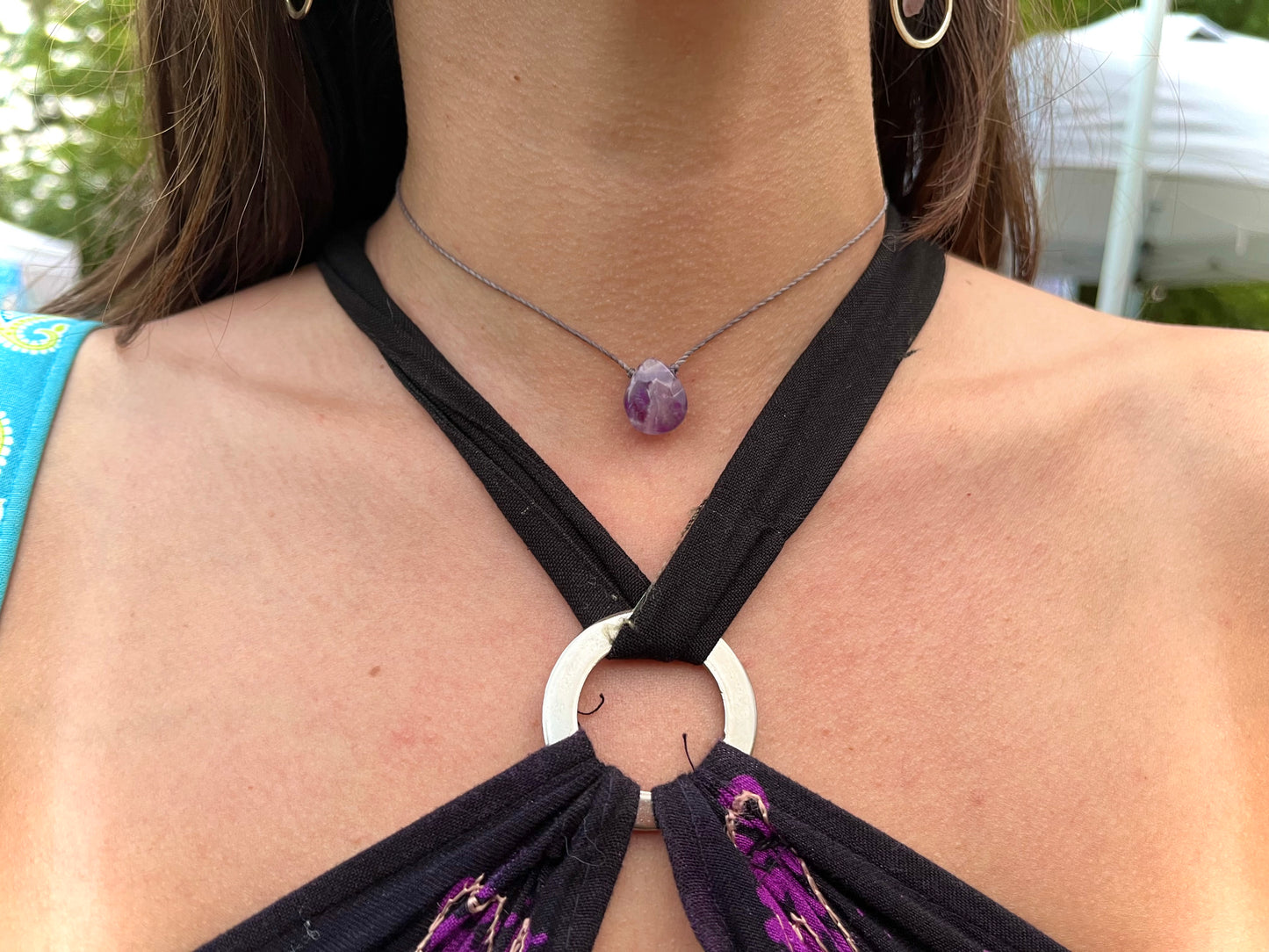 Amethyst Teardrop Chokers