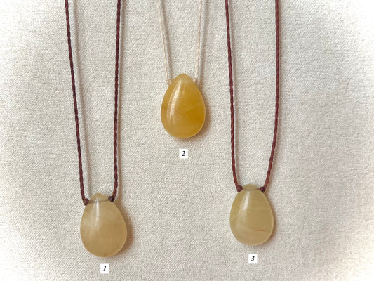 Yellow Jade Teardrop Chokers