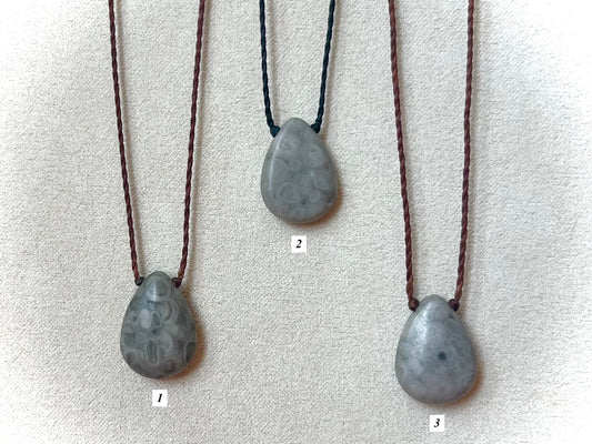Ocean Fossil Jasper Teardrop Chokers