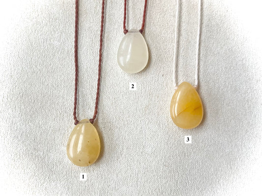 Yellow Jade Teardrop Chokers
