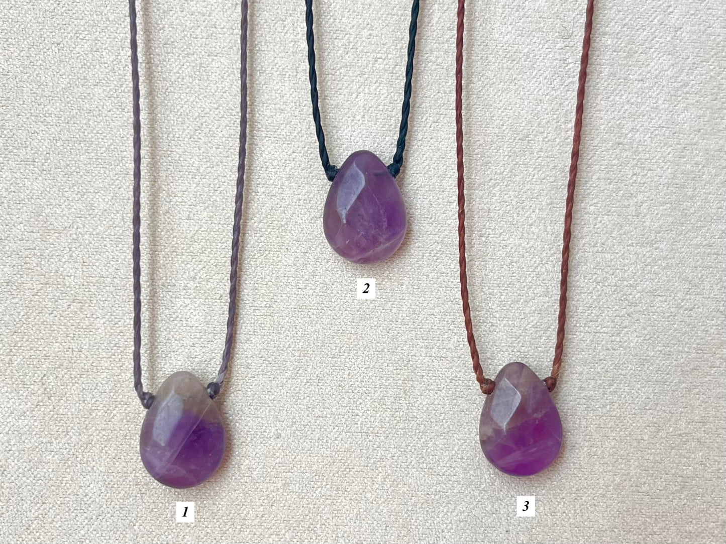 Amethyst Teardrop Chokers