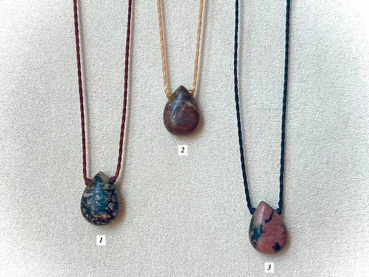 Rhodonite Teardrop Chokers