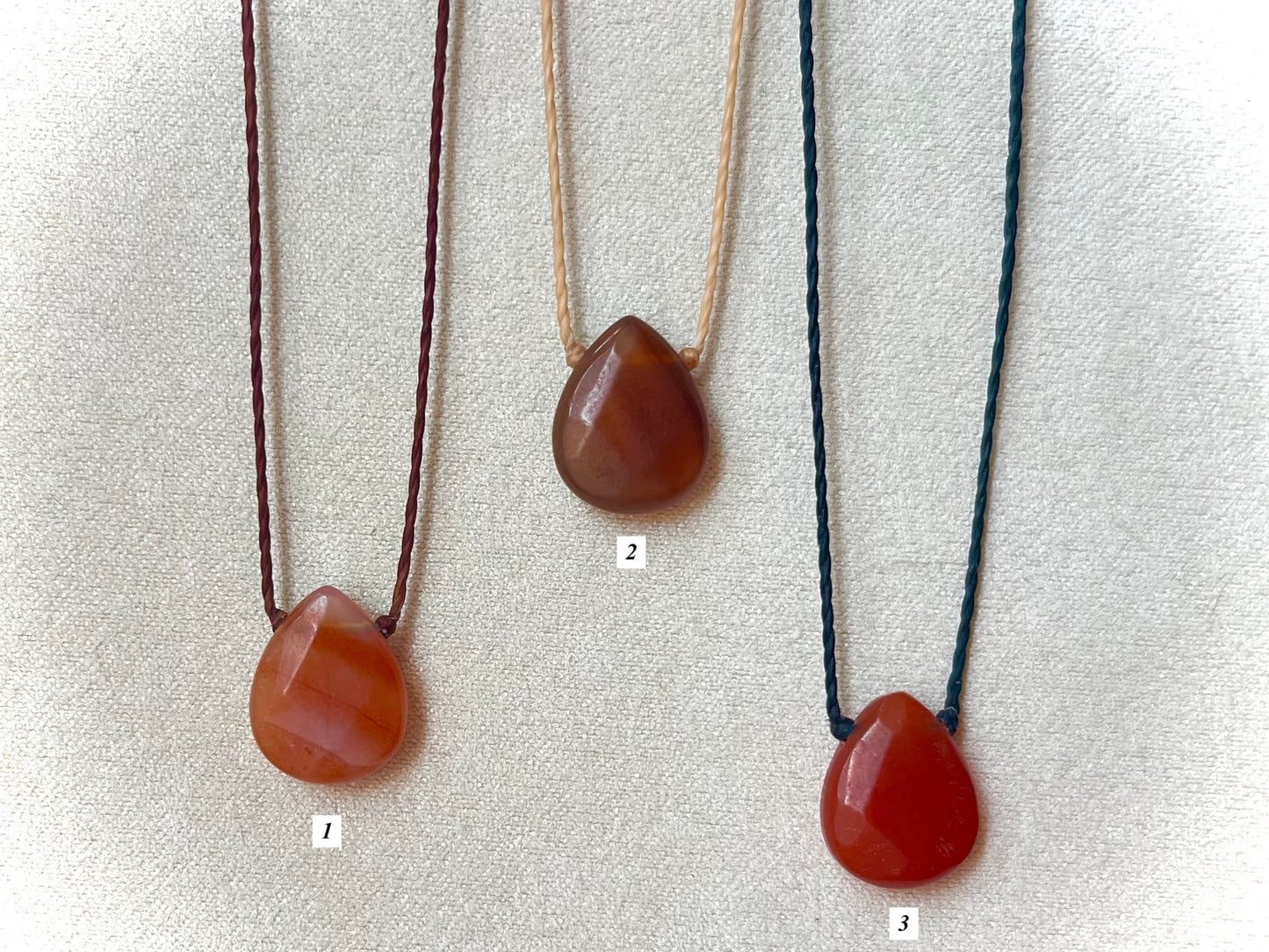 Carnelian Teardrop Chokers