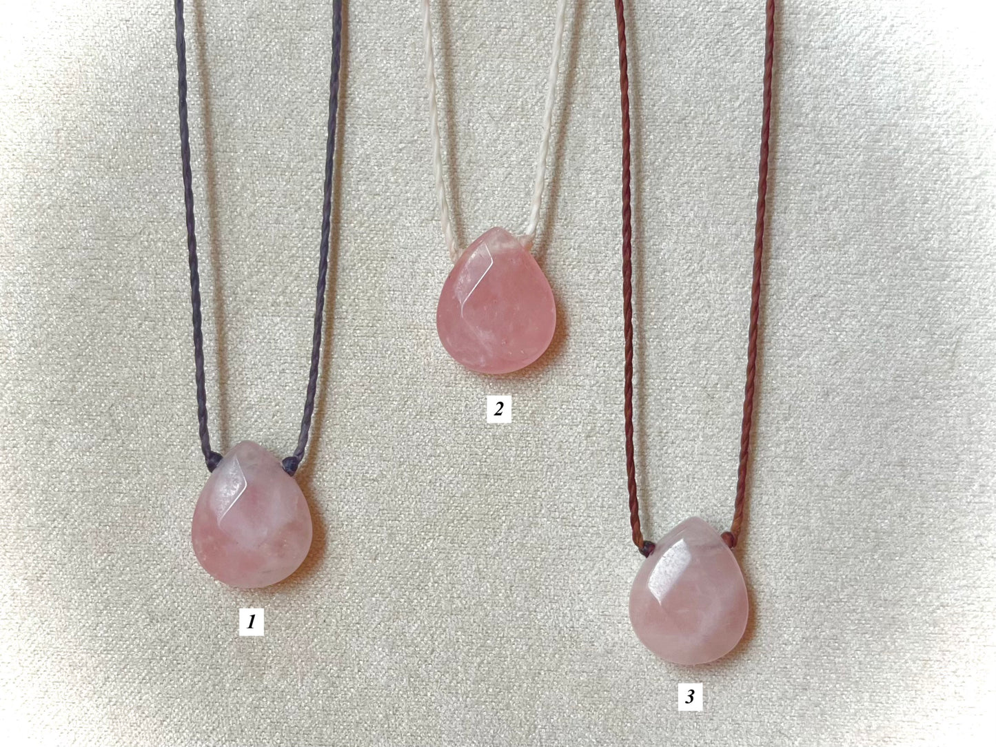 Rose Quartz Teardrop Chokers