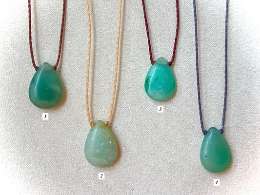 Green Aventurine Teardrop Chokers