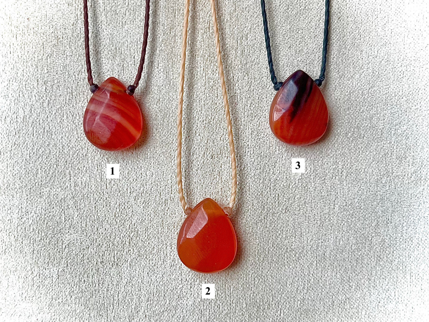 Carnelian Teardrop Chokers