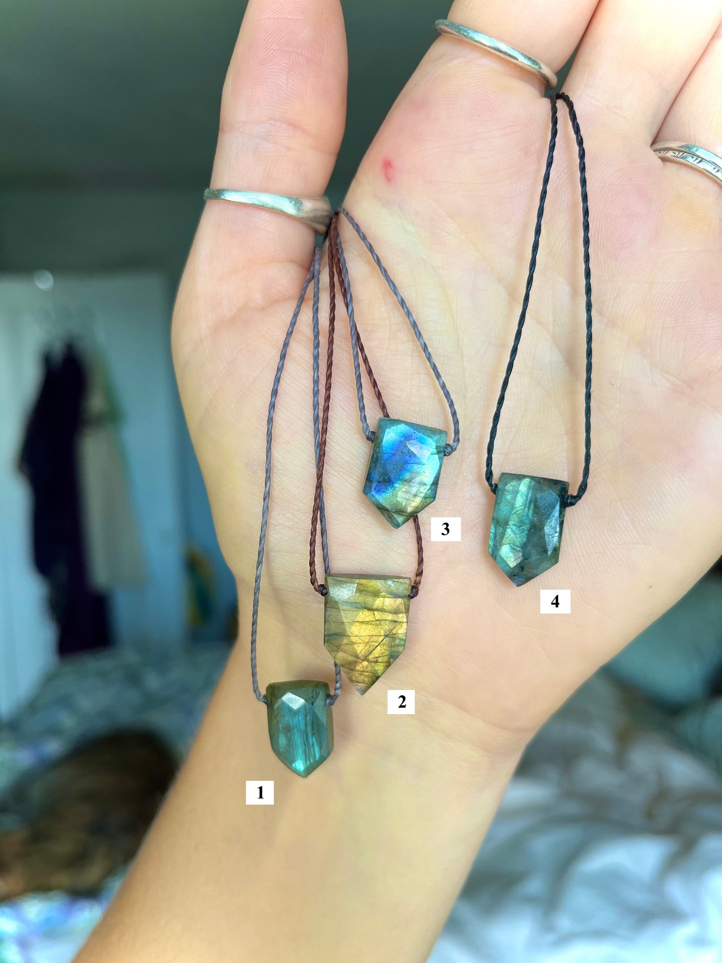 Labradorite Shield Chokers