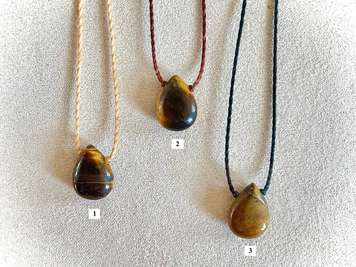 Tiger's Eye Teardrop Chokers