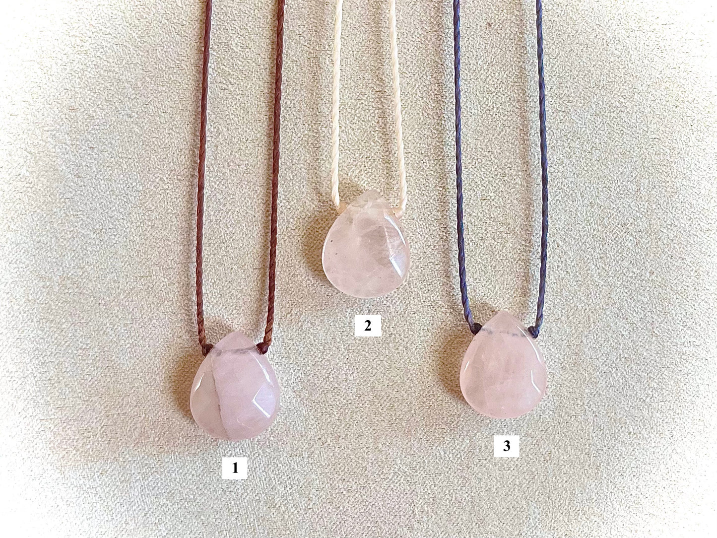 Rose Quartz Teardrop Chokers